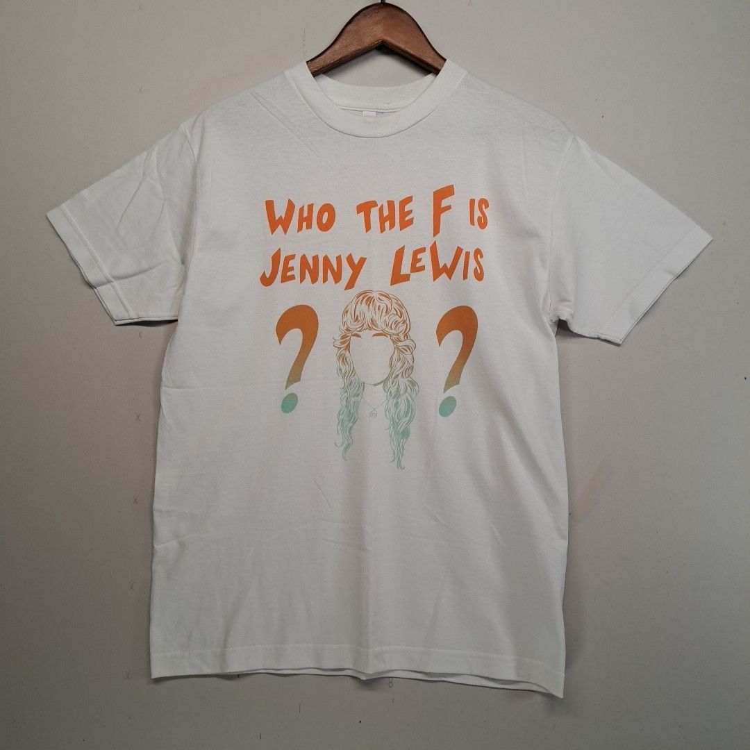 Jenny Lewis Tour Shirt Medium 2021 Who The F Is Jenny Lewis Concert Tee White
